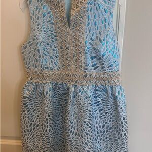 Lilly Pulitzer Blue and Gold accent dress